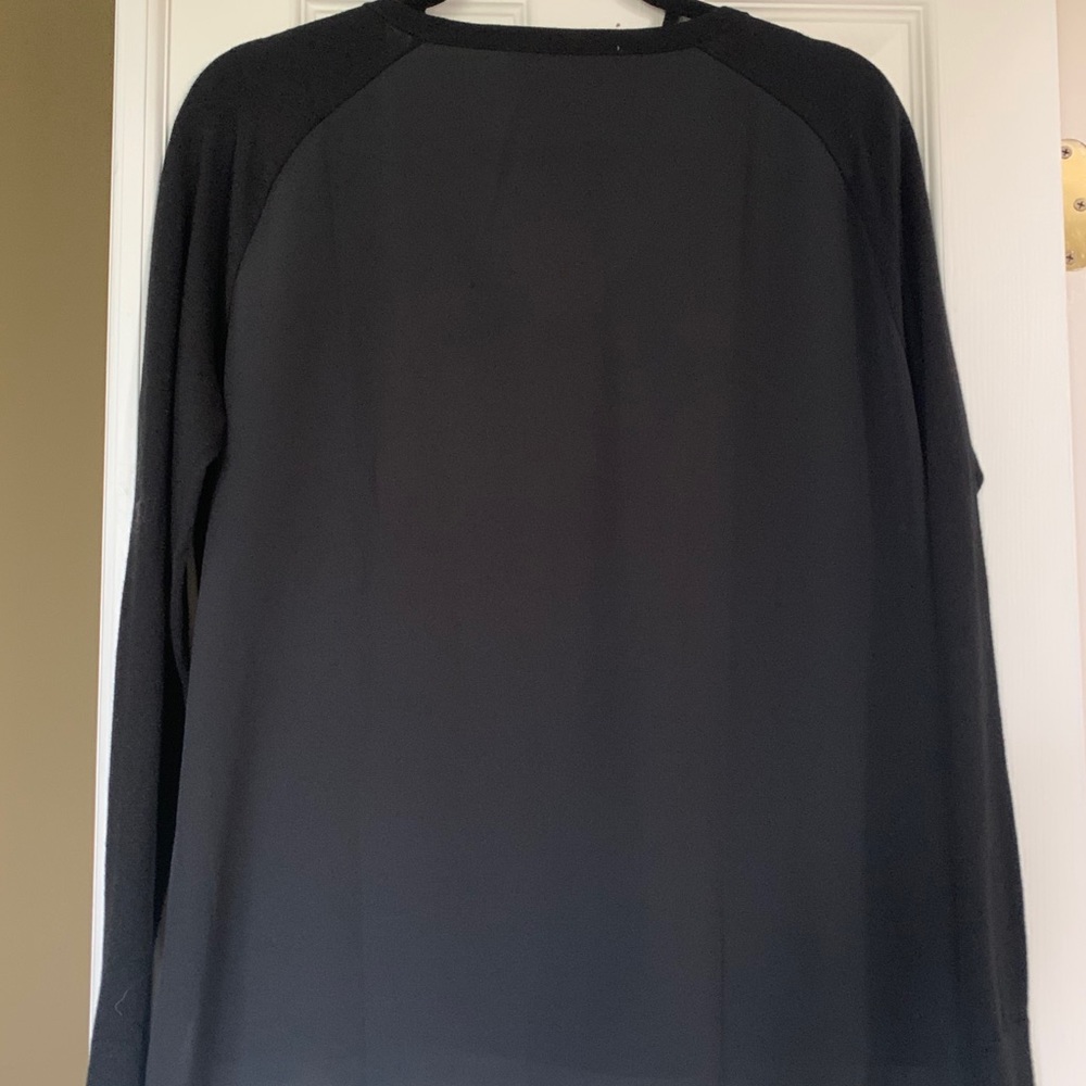 Loft black sweater with sheer back